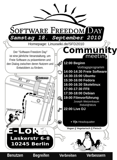 Flyer Software Freedom Day 2010 Berlin